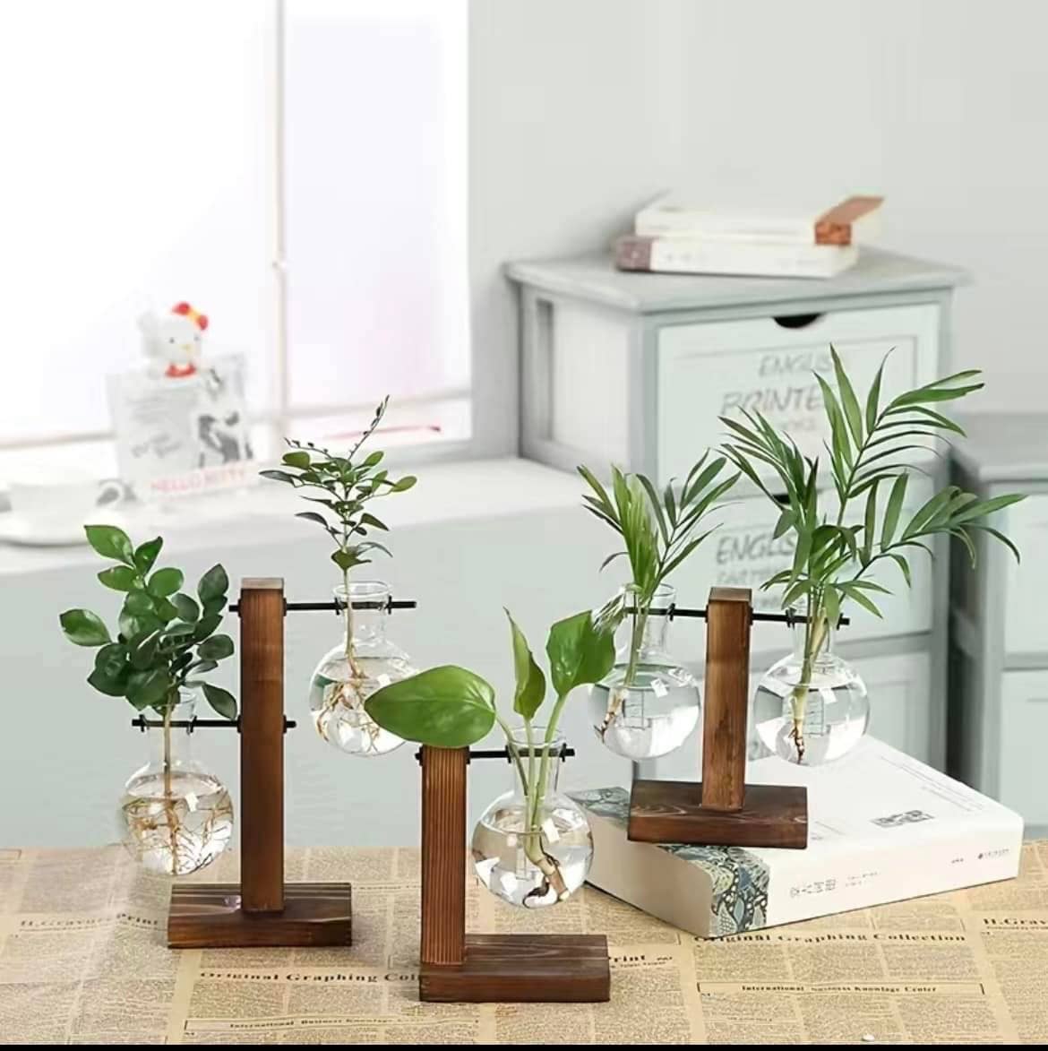 Hydroponic Planter, Flower Pot, Mini Plant: Style C - HER Home Design Boutique